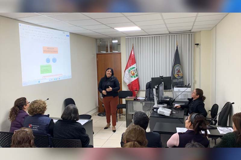 Servidora judicial del Módulo de Familia de la Corte del Callao dio a conocer lo aprendido en la capacitación denominada “Oralidad y modernización de la gestión judicial en los Juzgados de Familia de Arequipa”.