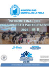 Vista preliminar de documento Informe Final Presupuesto Participativo 2025 de la Municipalidad Distrital de La Perla