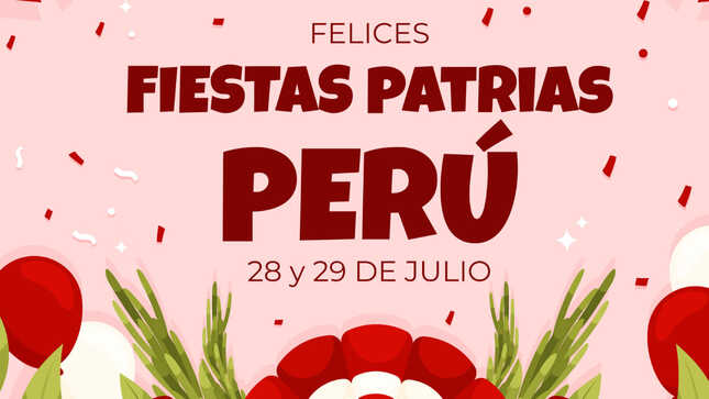 ¡¡FELICES FIESTAS PATRIAS!!
Hoy, 28 de julio celebramos 203 años de Independencia. 
Hoy celebramos a nuestro Perú ¡VIVA EL PERÚ! 👏
