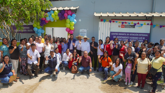 Cuna Más inauguración de nueva infraestructura beneficiará a más niños menores de 36 meses de edad en Tambogrande de Piura
