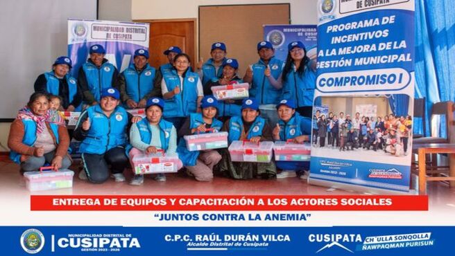 Fortaleciendo la lucha contra la anemia: Entrega de equipos y capacitación a actores Sociales.