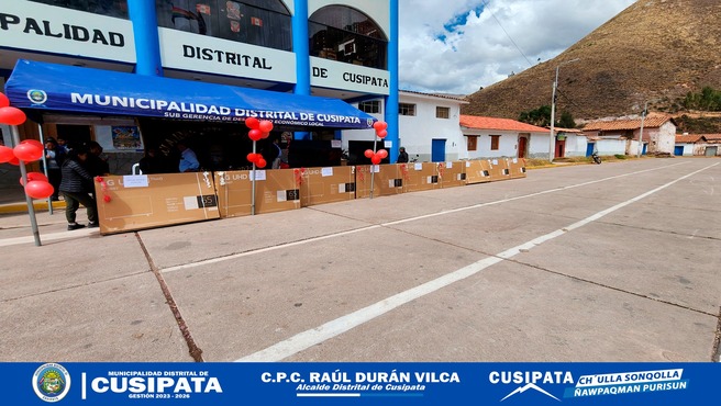 Municipalidad Distrital de Cusipata entrega televisores a Instituciones Educativas Iniciales