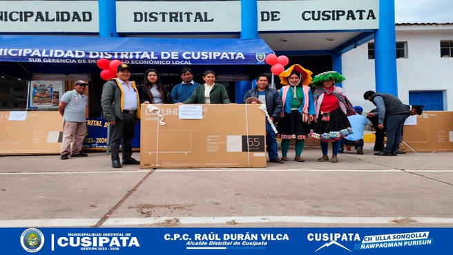 Municipalidad Distrital de Cusipata entrega televisores a Instituciones Educativas Iniciales