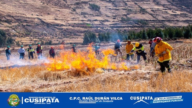 Conformación y Capacitación de brigadas en prevención de incendios forestales en Cusipata
