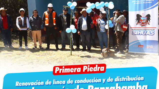 💠INICIA LA REMODELACIÓN DE LA LÍNEA DE CONDUCCIÓN Y RED DE DISTRIBUCIÓN DEL SISTEMA DE AGUA POTABLE EN RANRABAMBA
El alcalde provincial, Mg. Demetrio Adrián Buiza Picon, junto a los regidores, el equipo técnico de la subgerencia de Obras Públicas y Privadas, y pobladores del caserío de Ranrabamba, participó en la ceremonia de colocación de la primera piedra de la obra: “Remodelación de Línea de Conducción y Red de Distribución del Sistema de Agua Potable en Ranrabamba, Distrito de Sihuas, Provincia de Sihuas, Departamento de Áncash”, con el Código Único de Inversiones (CUI) 2626705.
Este importante proyecto, que cuenta con un presupuesto de S/ 143,745.90 y un plazo de ejecución de 30 días calendario, será ejecutado por la empresa Consorcio Ejecutor Sihuas.
De esta manera, la autoridad edil reiteró su compromiso con la mejora de la calidad del agua, subrayando el valor de esta infraestructura para el desarrollo y bienestar del distrito de Sihuas.
