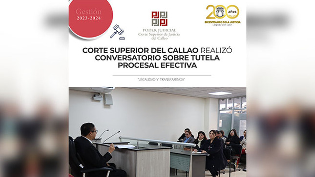 Corte Superior del Callao realizó conversatorio sobre Tutela Procesal Efectiva