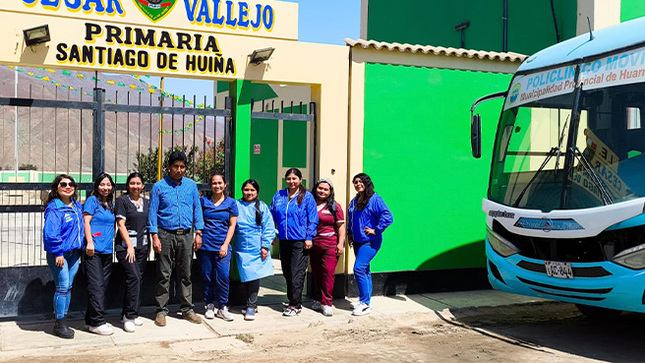 Campaña Medica Gratuita llego a la I.E. 86157 CESAR VALLEJO DEL C.P. HUIÑA