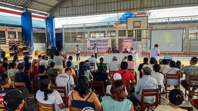 La municipalidad de belén participo de una importante reunión desarrollada en el Asentamiento Humano Violeta Correa
