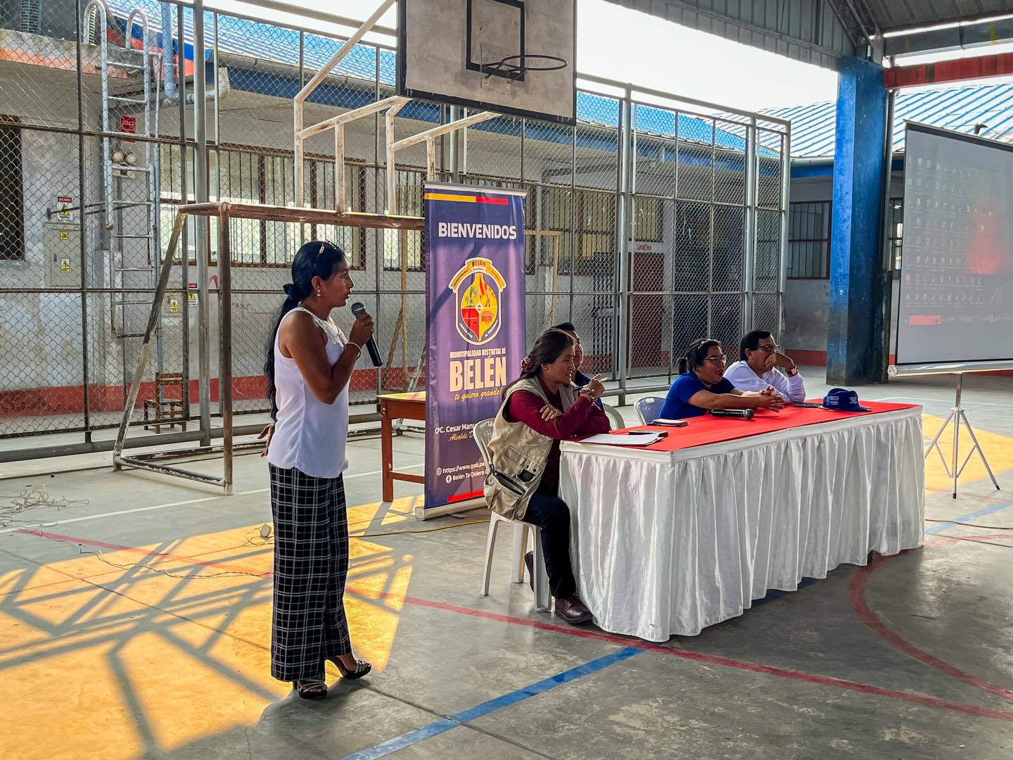 La municipalidad de belén participo de una importante reunión desarrollada en el Asentamiento Humano Violeta Correa