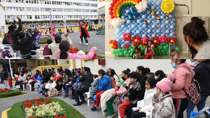 En el Día del Niño los menores pasaron momentos alegres con sus superhéroes, se rieron con las ocurrencias del payasito y jugaron con sus regalos.