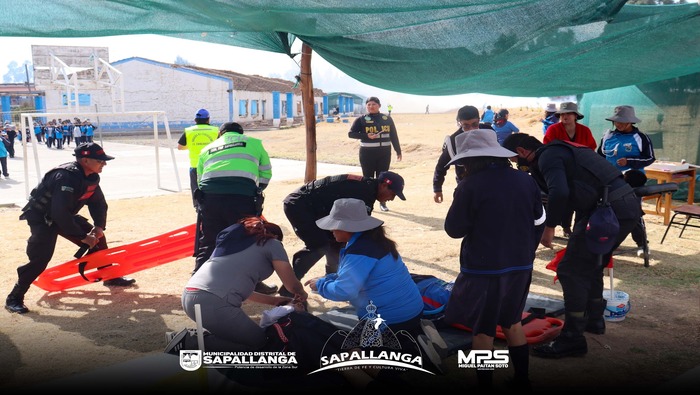 La Población de Sapallanga participó activamente del Simulacro Multipeligro 2024