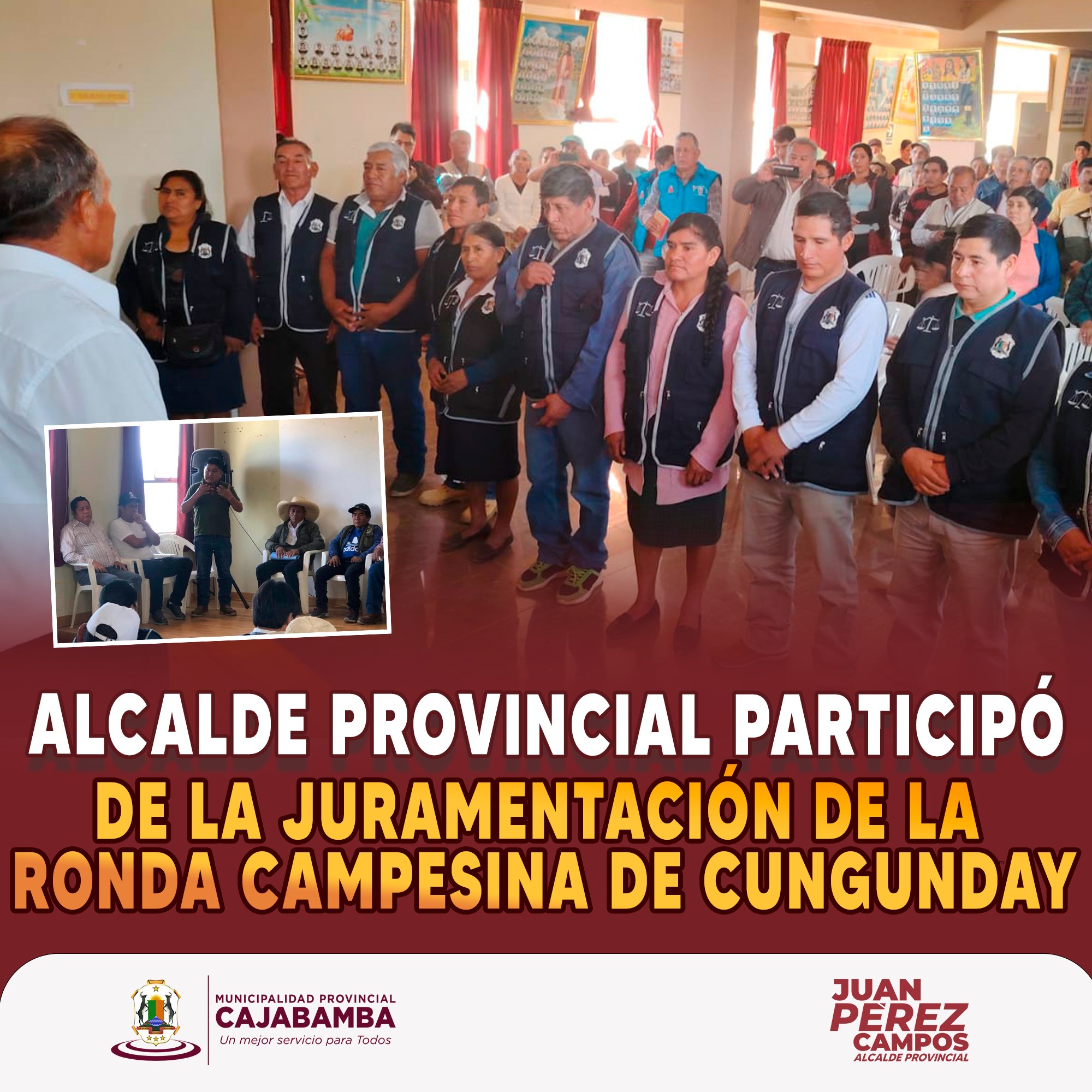 Participó en el acto protocolar de juramentación de la Ronda Campesina