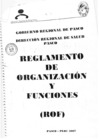 Vista preliminar de documento Reglamento de Organización y Funciones (ROF) 2008