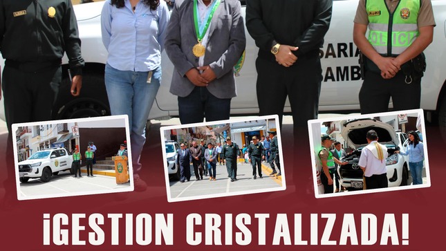 ¡Gestión cristalizada! Camionetas para Cajabamba