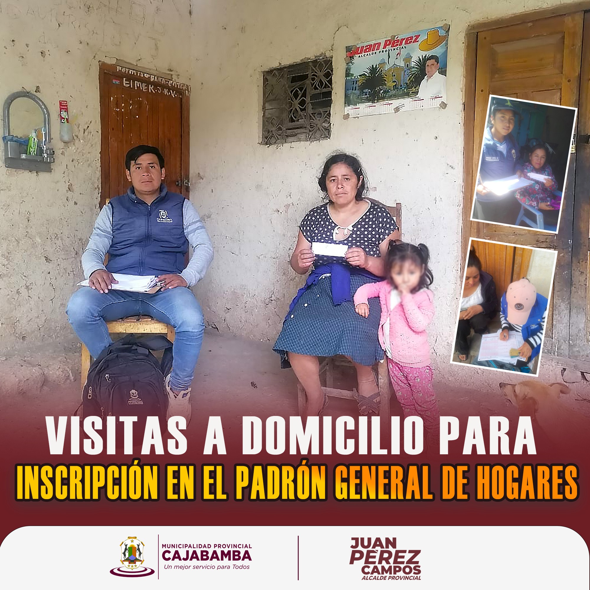 ¡Visitas a domicilio para inscripción en el padrón general de hogares!