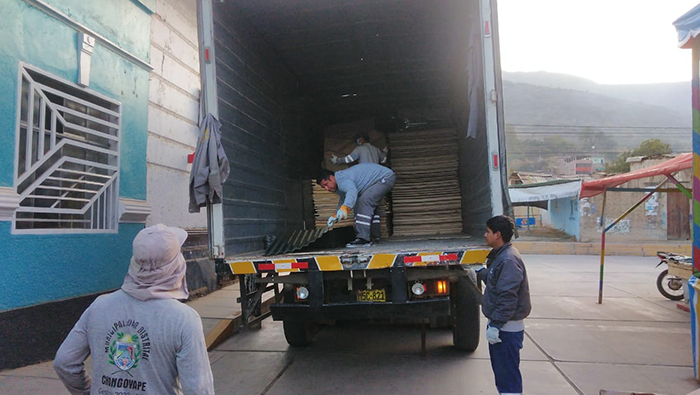 Imagen de donaciones por el COER Lambayeque.