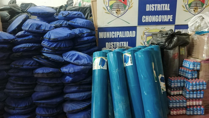 Imagen de donaciones por el COER Lambayeque.