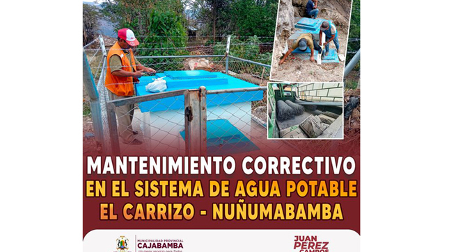 Mantenimiento correctivo en el sistema de agua potable “El Carrizo”