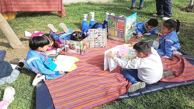 I.E.I. Virgen del Rosario participó en Tours Lúdicos en la biblioteca Huaral Lee