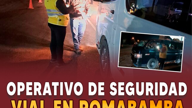 Operativo de seguridad vial en Pomabamba