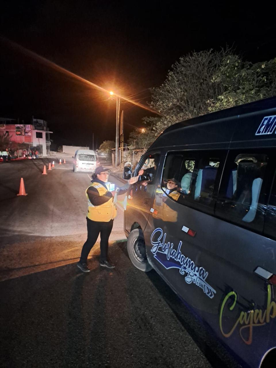 Operativo de seguridad vial en Pomabamba