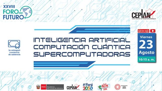 Banner del XXVIII Foro del Futuro: Inteligencia Artificial, supercomputadoras y computación cuántica