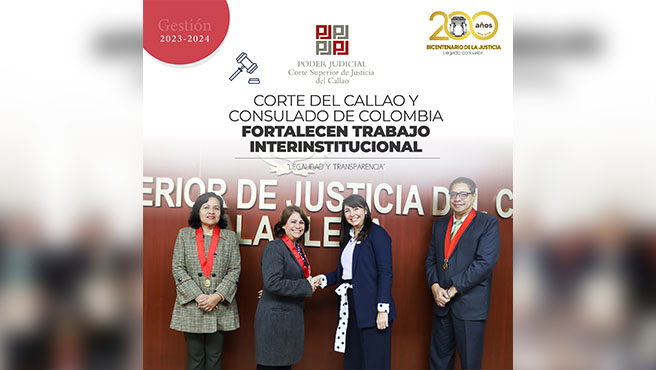 Corte Superior del Callao y Consulado de Colombia fortalecen trabajo interinstitucional