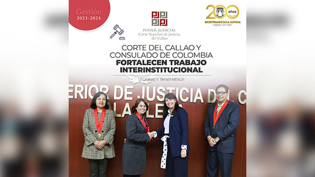 Corte Superior del Callao y Consulado de Colombia fortalecen trabajo interinstitucional
