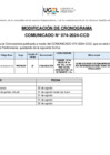 Vista preliminar de documento MODIFICACIÓN DE CRONGRAMA