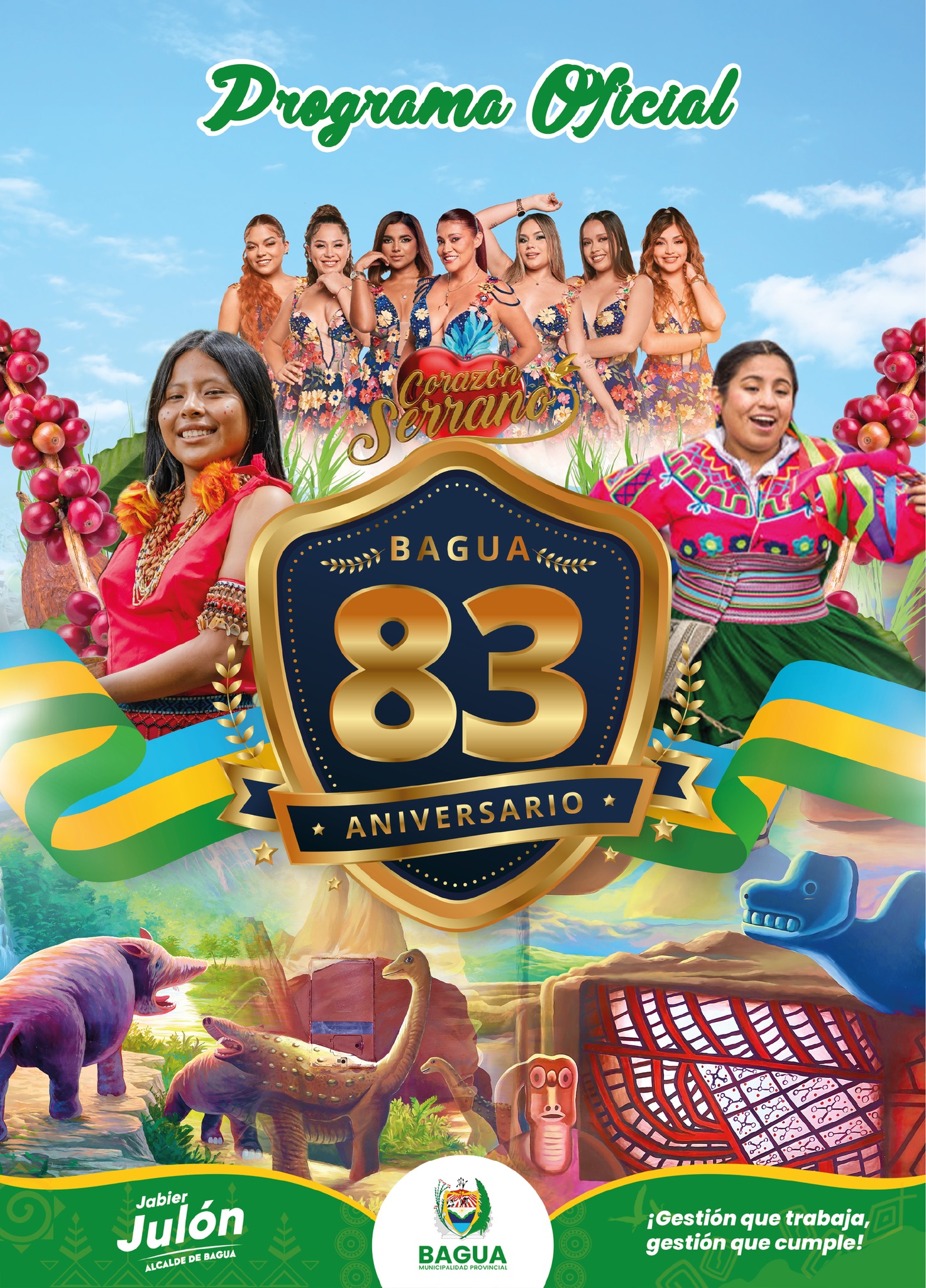 Información sobre el programa oficial por el 83° aniversario de la provincia de Bagua