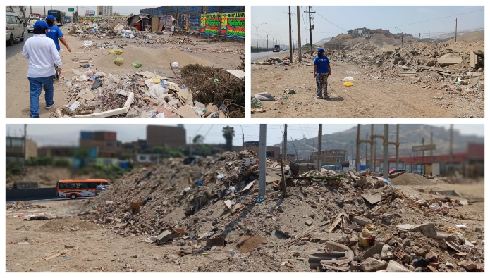 Los puntos con más alto nivel de concentración de estos residuos fueron ubicados en el kilómetro 22 de la Panamericana Norte, en la zona perteneciente al distrito de Comas; en la ribera del río Chillón, puente San Martín, en Carabayllo y en el área colindante entre los distritos de Puente Piedra (Lima) y Ventanilla (Callao).