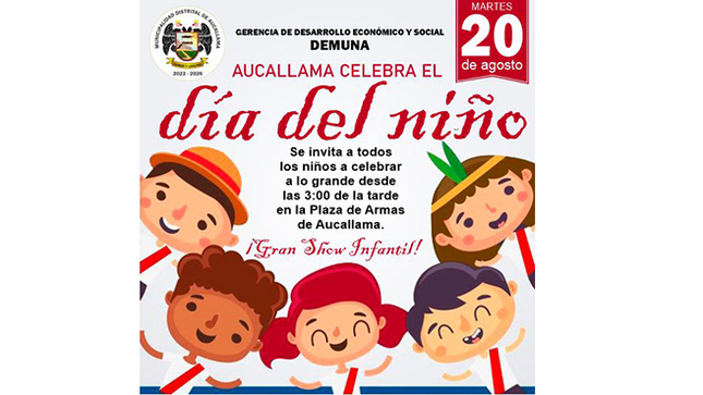 Feliz Día del Niño Aucallamino