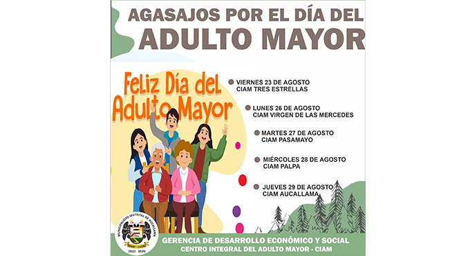 Municipalidad de Aucallama alista agasajos por el Día del Adulto Mayor