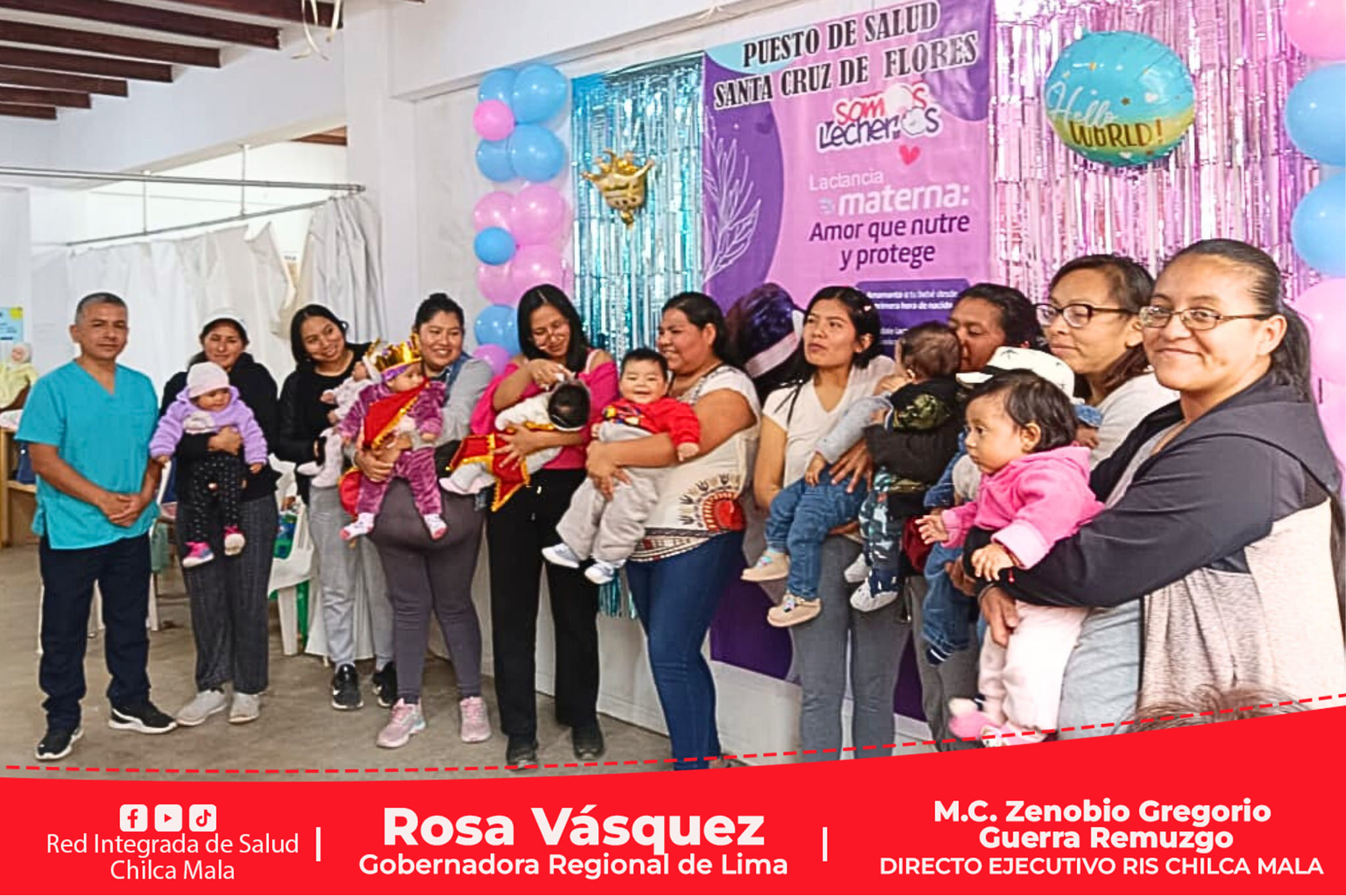 RIS Chilca Mala premió a bebés mamoncitos por Semana de la Lactancia Materna