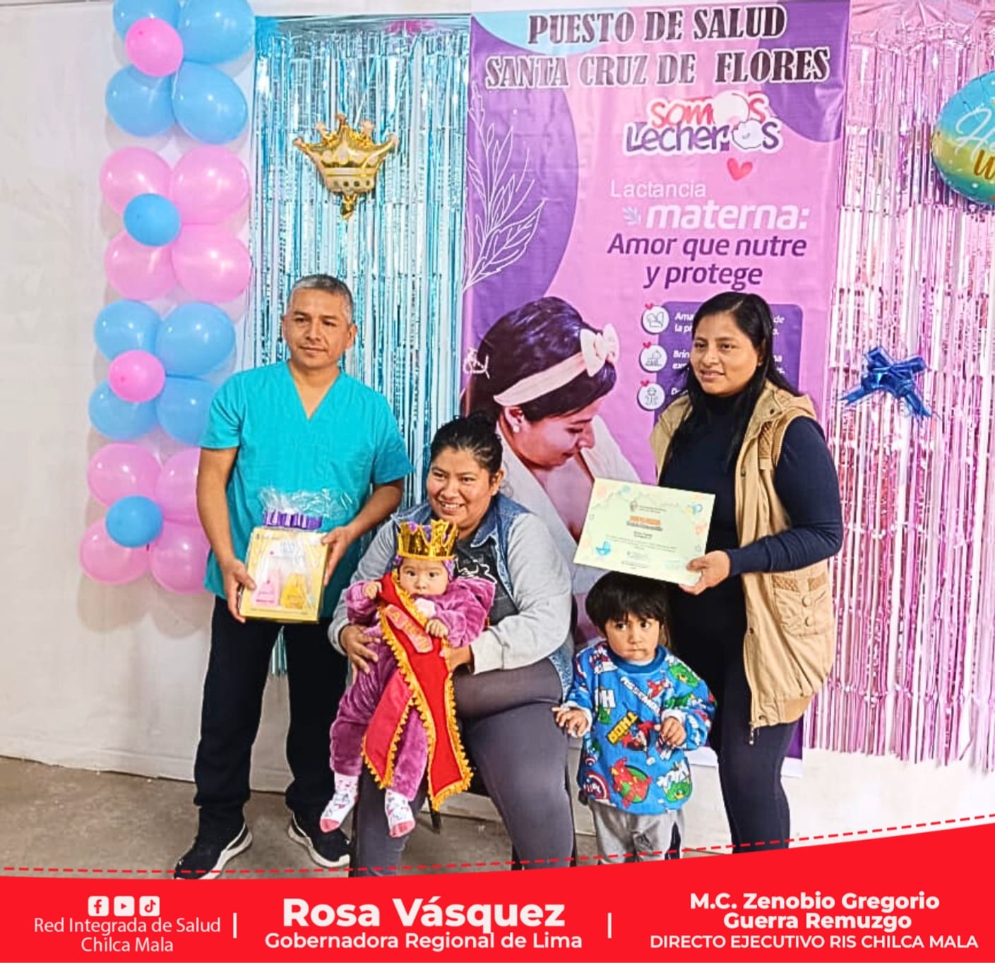 RIS Chilca Mala premió a bebés mamoncitos por Semana de la Lactancia Materna