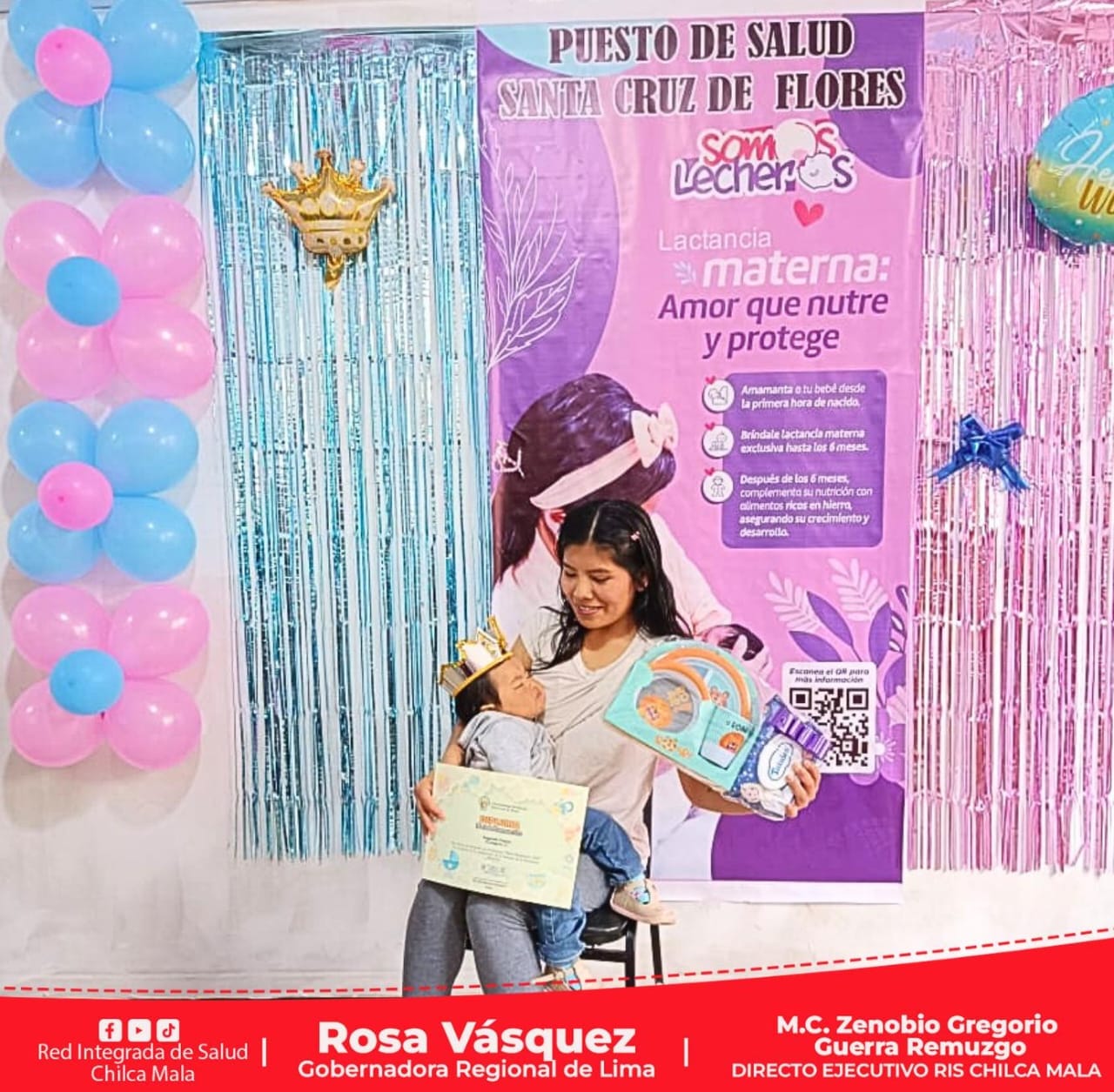 RIS Chilca Mala premió a bebés mamoncitos por Semana de la Lactancia Materna
