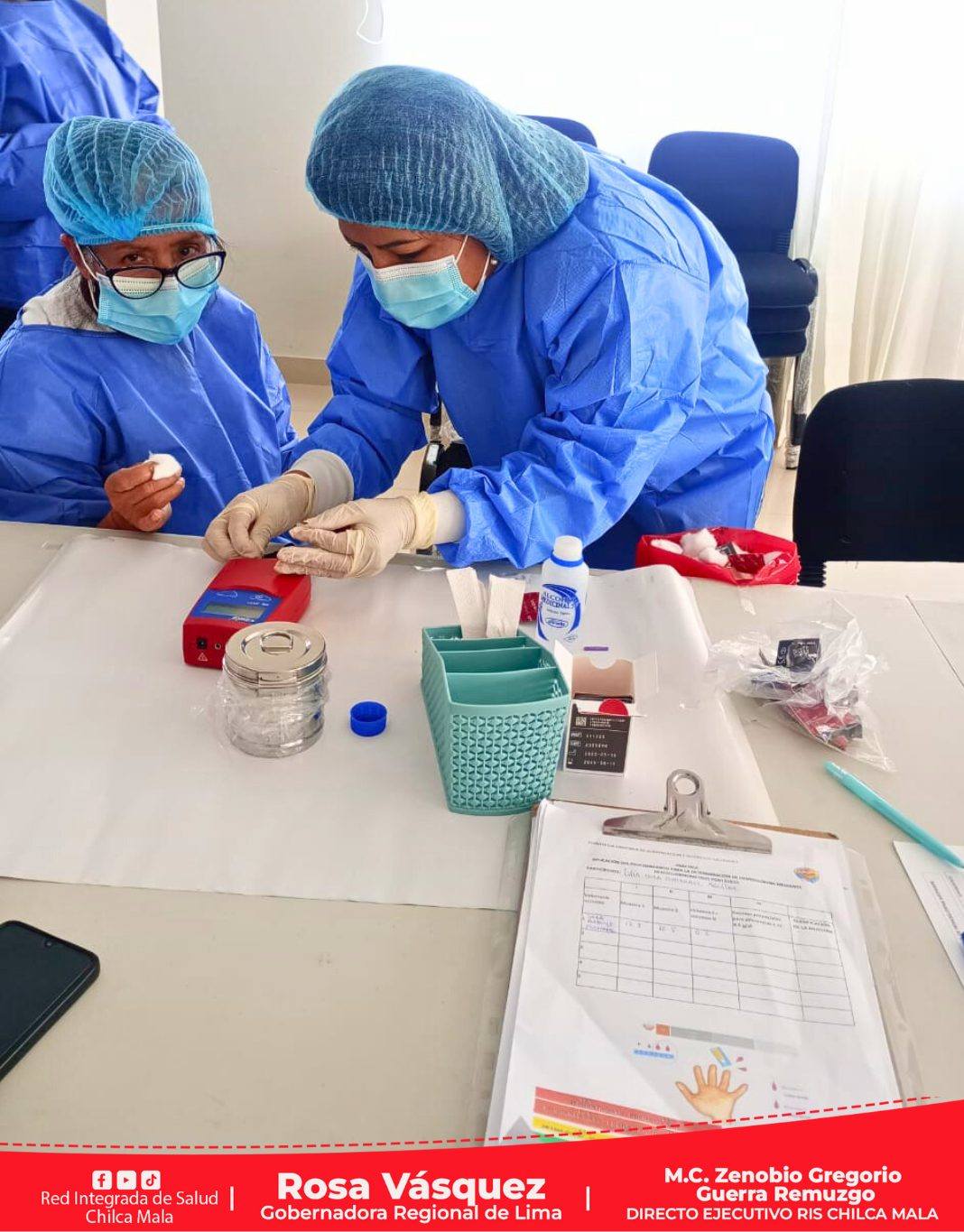 RIS Chilca Mala realiza IV Curso Taller en Determinación de Hemoglobina mediante Hemoglobinómetro Portátil.
