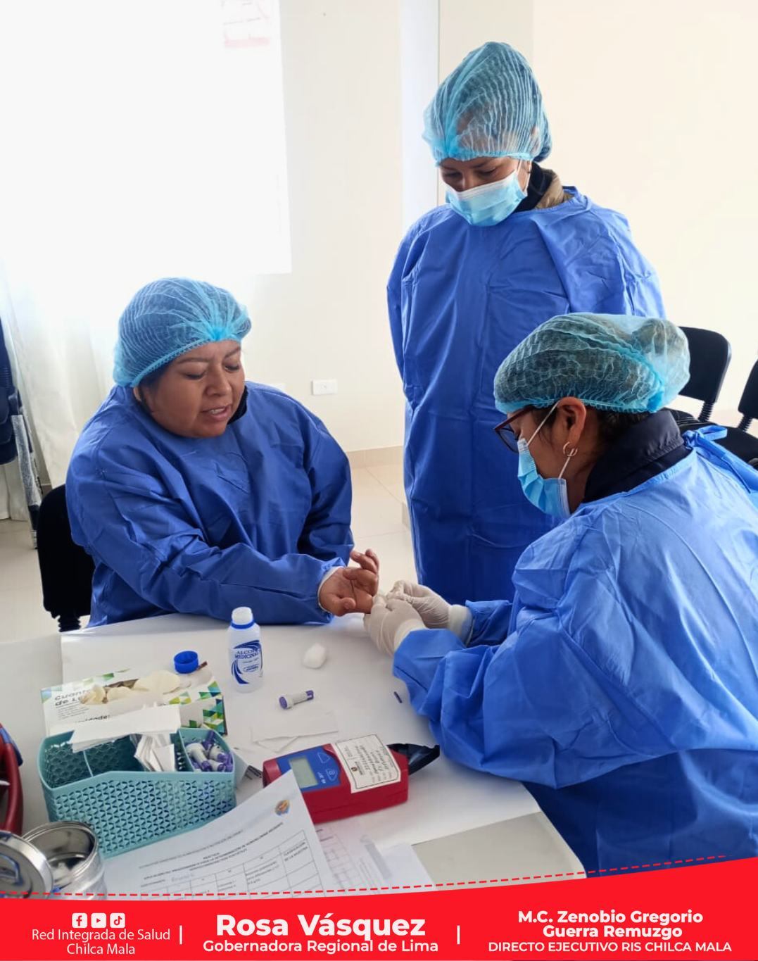 RIS Chilca Mala realiza IV Curso Taller en Determinación de Hemoglobina mediante Hemoglobinómetro Portátil.