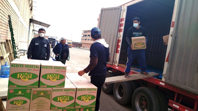 descarga de alimentos para comedores