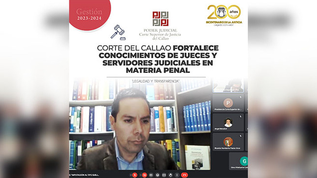 Comisión de Capacitación de Magistrados de la Corte del Callao fortalece conocimientos de jueces y servidores judiciales en materia penal