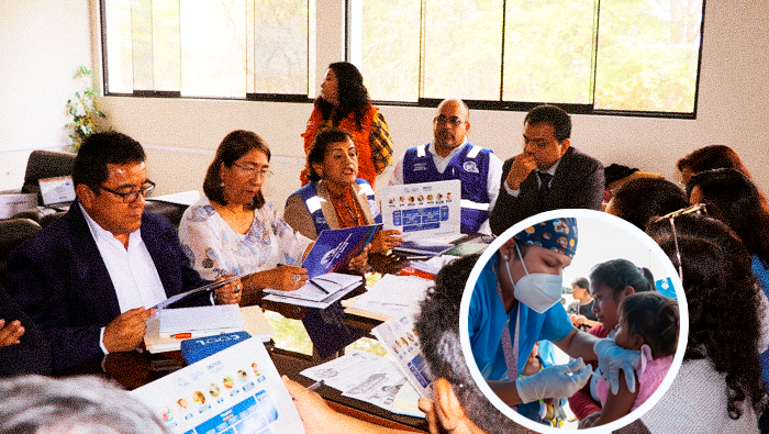 En una importante reunión, los representantes de la DIRESA, DREP, las 12 Unidades de Gestión Educativa Local (Ugel) y el MIDIS establecieron un plan de acción conjunto para inmunizar a más de 227 mil estudiantes de educación básica contra el sarampión, polio y Virus de Papiloma Humano (VPH)