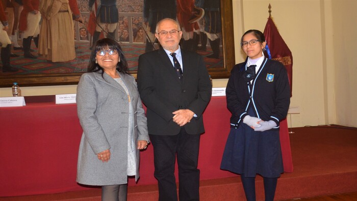 Estudiantes en la ceremonia de los JFEN