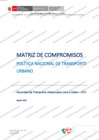 Vista preliminar de documento Matriz de Compromisos de la Política Nacional de Transporte Urbano (PNTU) - ATU