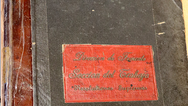 Servidores del AGN identificaron el Libro Copiador de la Sección del Trabajo de la Dirección de Fomento (1919-1924)