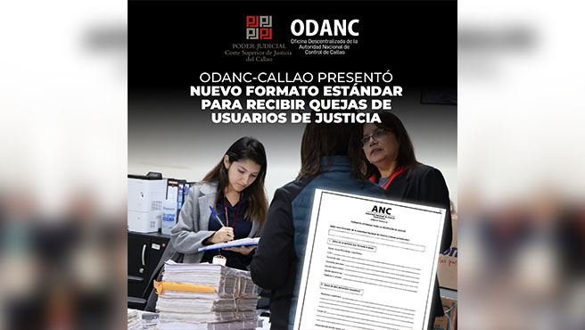 ODANC-Callao presentó nuevo formato estándar para recibir quejas de los usuarios de justicia