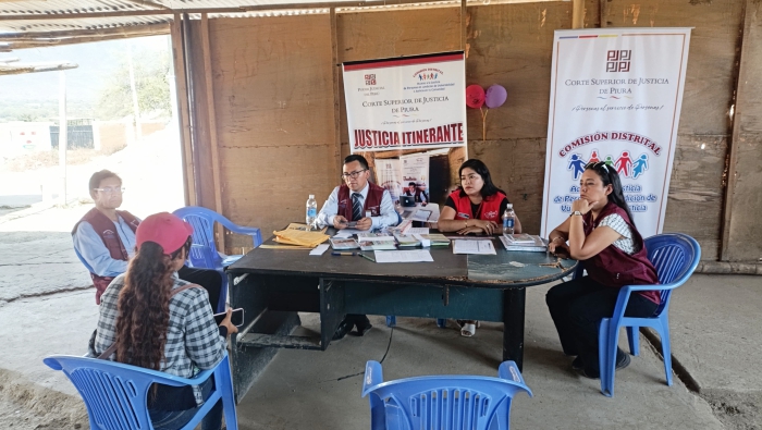 Pobladores del caserío Pampa Elera en Las Lomas se benefician con servicio de justicia itinerante