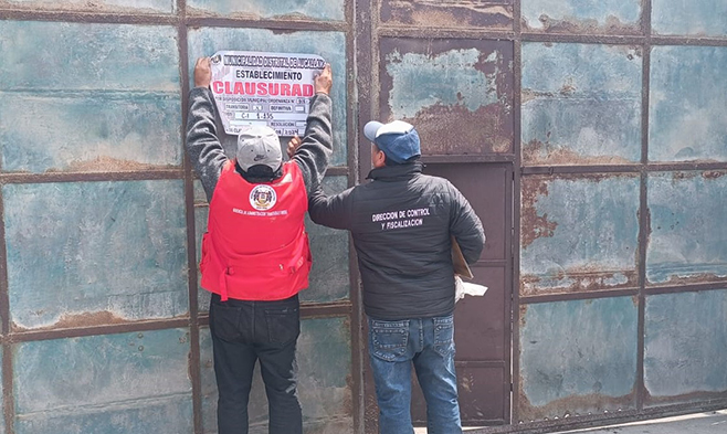 Unidad de Fiscalización realiza clausura