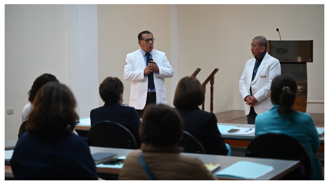 El director general del INSN, Dr. Carlos Urbano Durand, acudió al curso y resaltó el papel importante que cumplirá cada uno de los participantes para la Autoevaluación del Instituto y así lograr la Acreditación.