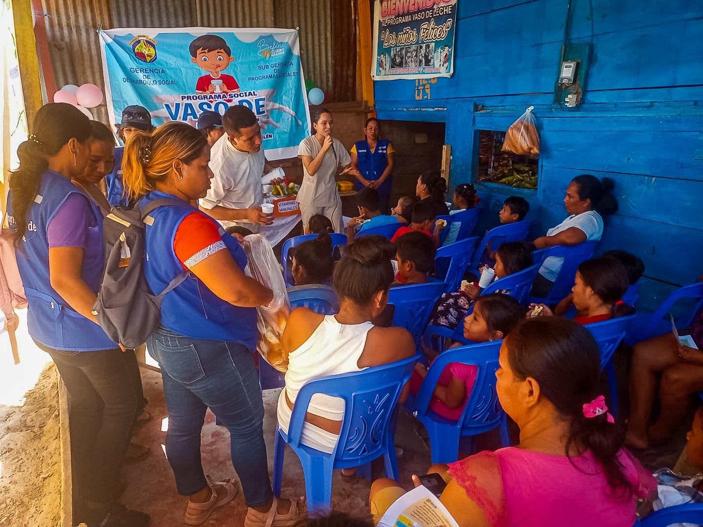 Programa Vaso de Leche realizó una sesión demostrativa en el Caserío Cabo López, con la finalidad de brindar información y orientación.