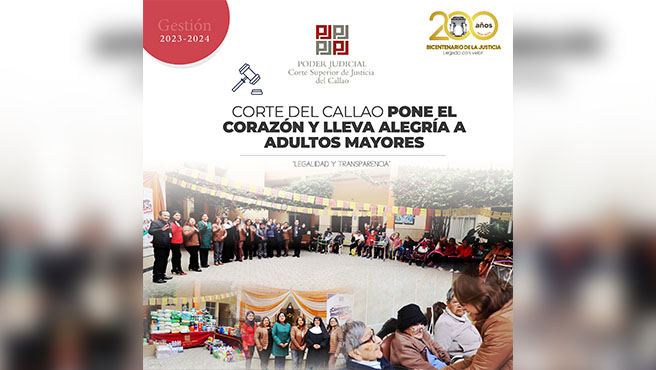 Corte Superior de Justicia del Callao pone el corazón y lleva alegría a adultos mayores en su día